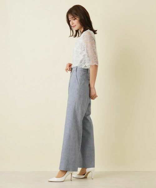 Leilian / レリアン その他パンツ | セミワイドパンツ【ROCHAS Premiere】 | 詳細2