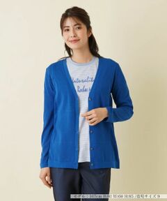 美品♡　レリアン　大きいサイズ　美シルエット♡　ロングカーディガン　水色 aquagarage ロングカーデ ロング丈 ニット ロングカーディガン