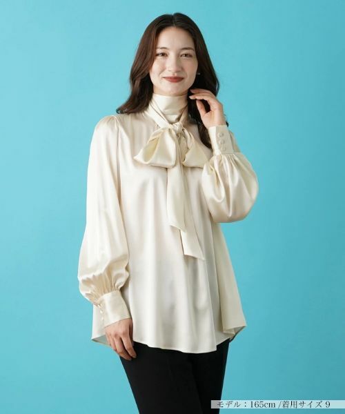 Leilian / レリアン シャツ・ブラウス | シルクボウタイブラウス | 詳細14
