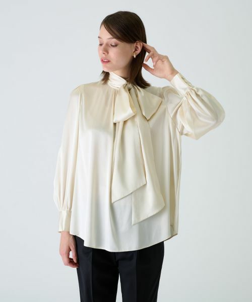Leilian / レリアン シャツ・ブラウス | シルクボウタイブラウス | 詳細7