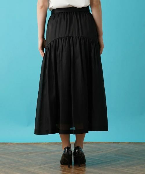 Leilian / レリアン ミニ・ひざ丈スカート | ティアード切り替えフレアスカート | 詳細17