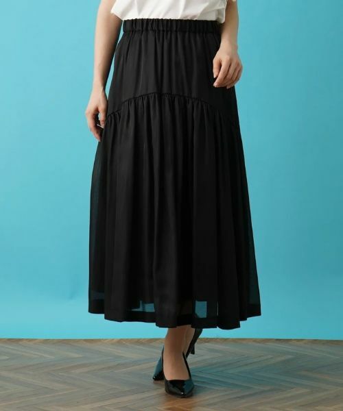 Leilian / レリアン ミニ・ひざ丈スカート | ティアード切り替えフレアスカート | 詳細28