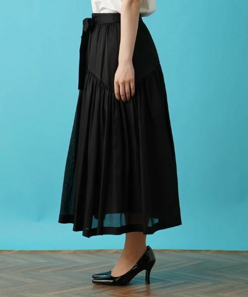 Leilian / レリアン ミニ・ひざ丈スカート | ティアード切り替えフレアスカート | 詳細29