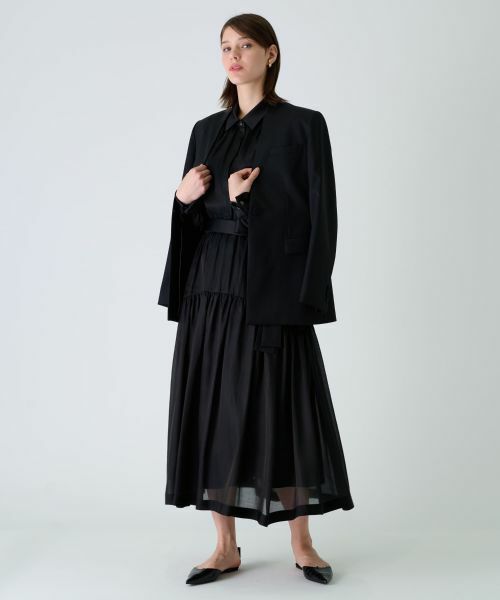 Leilian / レリアン ミニ・ひざ丈スカート | ティアード切り替えフレアスカート | 詳細9