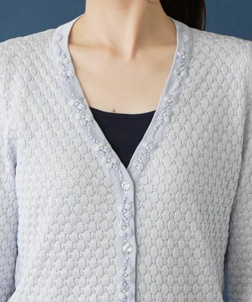 Leilian / レリアン カーディガン・ボレロ | フラワー刺繍カーディガン | 詳細10