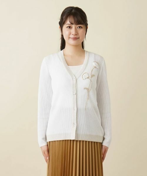 Leilian / レリアン カーディガン・ボレロ | Vネックカーディガン | 詳細4