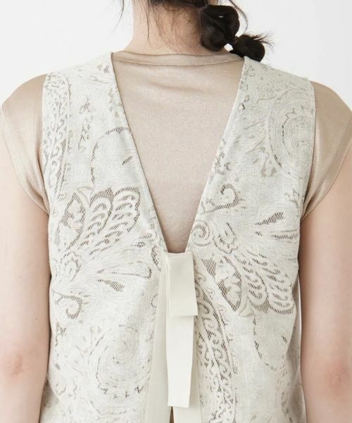 Leilian / レリアン テーラードジャケット | 2WAYバックリボンベスト | 詳細17