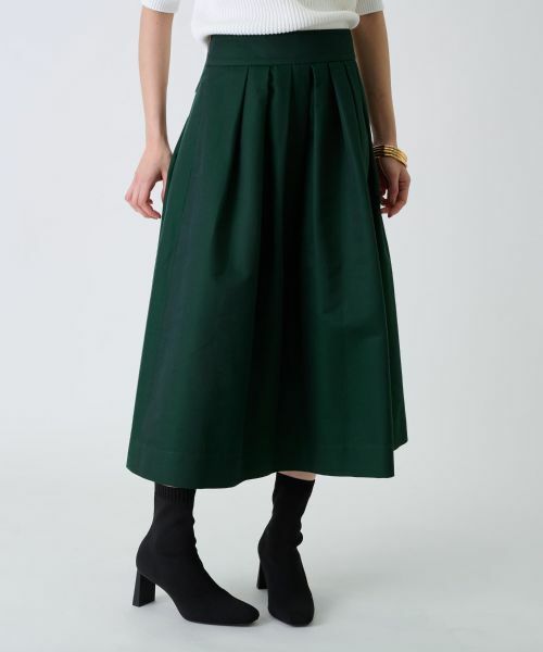 Leilian / レリアン ミニ・ひざ丈スカート | タックスカート | 詳細1