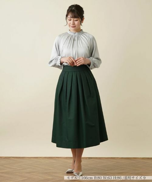 Leilian / レリアン ミニ・ひざ丈スカート | タックスカート | 詳細15