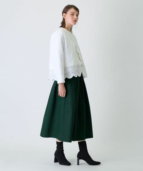 Leilian / レリアン ミニ・ひざ丈スカート | タックスカート | 詳細9