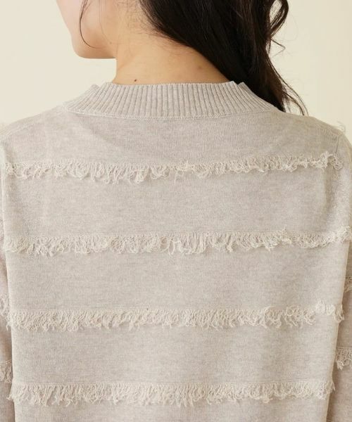 Leilian / レリアン ニット・セーター | 七分袖フリンジニット【LE TRICOT PERUGIA】 | 詳細11