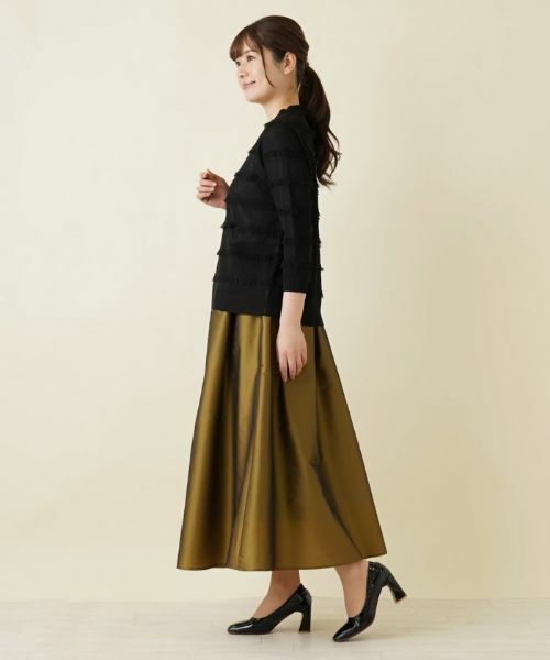 Leilian / レリアン ニット・セーター | 七分袖フリンジニット【LE TRICOT PERUGIA】 | 詳細2