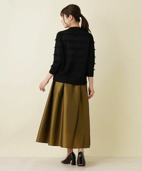 Leilian / レリアン ニット・セーター | 七分袖フリンジニット【LE TRICOT PERUGIA】 | 詳細3