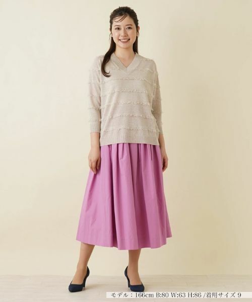 Leilian / レリアン ニット・セーター | 七分袖フリンジニット【LE TRICOT PERUGIA】 | 詳細4