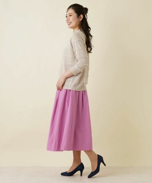 Leilian / レリアン ニット・セーター | 七分袖フリンジニット【LE TRICOT PERUGIA】 | 詳細5