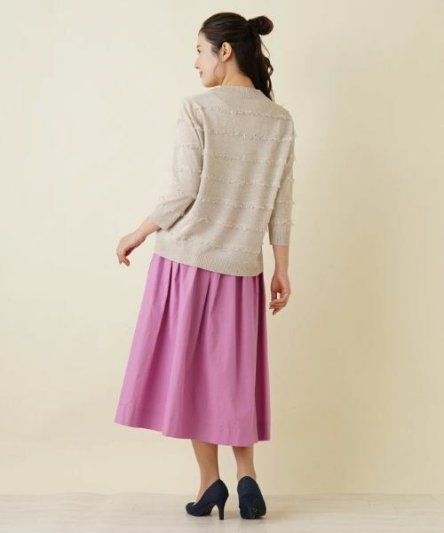 Leilian / レリアン ニット・セーター | 七分袖フリンジニット【LE TRICOT PERUGIA】 | 詳細6