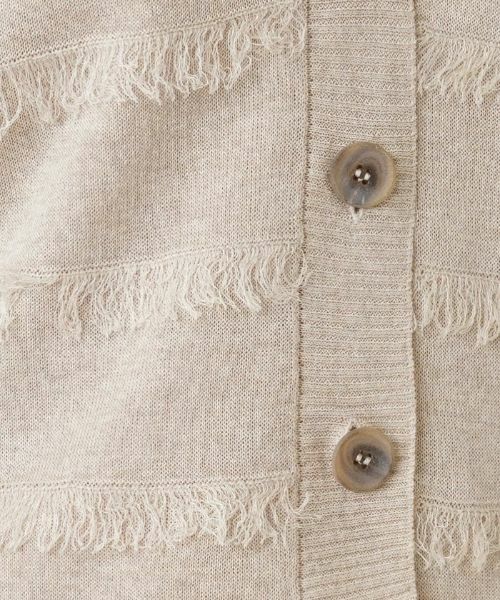 Leilian / レリアン カーディガン・ボレロ | ボーダー状フリンジニットカーディガン【LE TRICOT PERUGIA】 | 詳細14