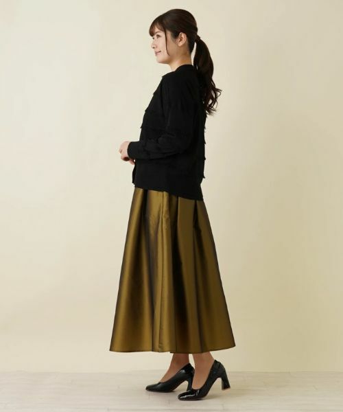 Leilian / レリアン カーディガン・ボレロ | ボーダー状フリンジニットカーディガン【LE TRICOT PERUGIA】 | 詳細2