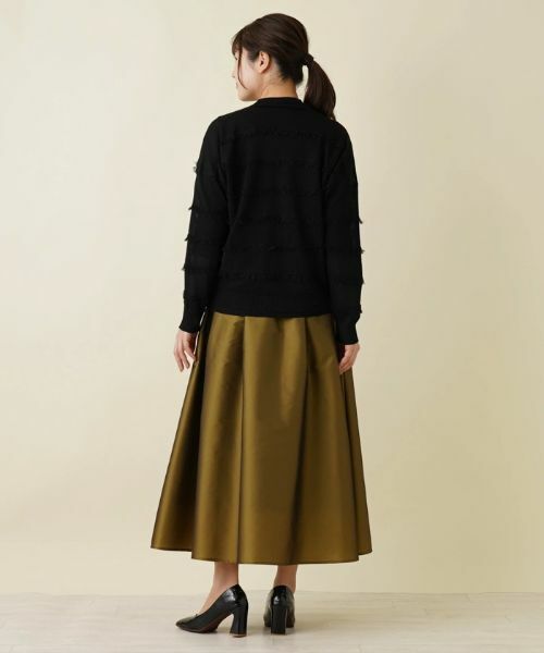 Leilian / レリアン カーディガン・ボレロ | ボーダー状フリンジニットカーディガン【LE TRICOT PERUGIA】 | 詳細3