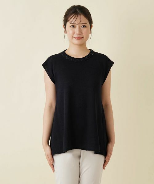 Leilian / レリアン ニット・セーター | フレンチスリーブニットプルオーバー【LE TRICOT PERUGIA】 | 詳細4