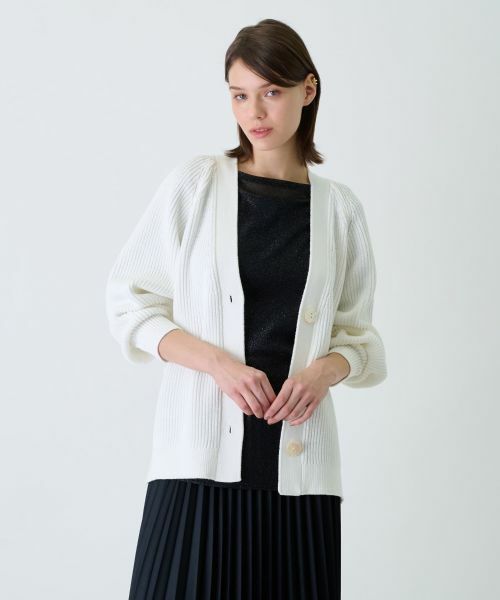 Leilian / レリアン カーディガン・ボレロ | Vネックニットカーディガン | 詳細3