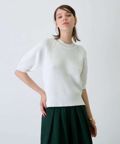 Leilian / レリアン ニット・セーター | 五分袖ハイネックニット | 詳細1