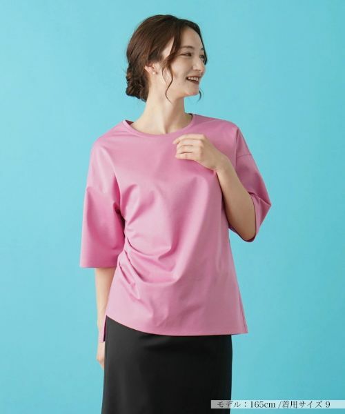 Leilian / レリアン カットソー | サイドタックアシメカットソー | 詳細13