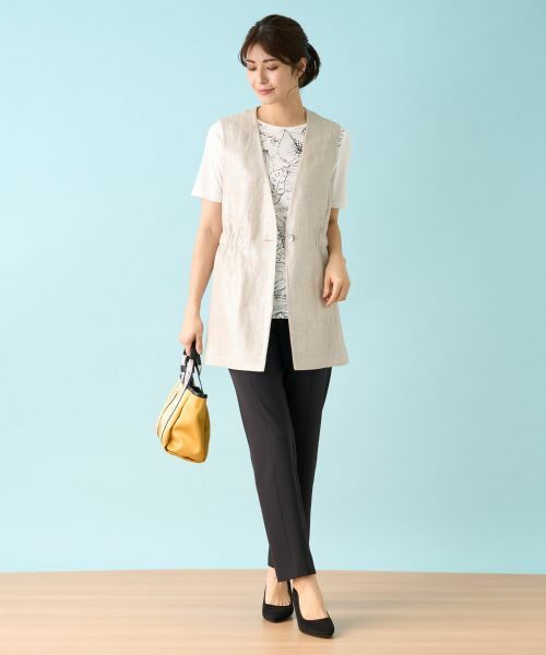 Leilian / レリアン テーラードジャケット | 箔プリントベスト【ROCHAS Premiere】 | 詳細17