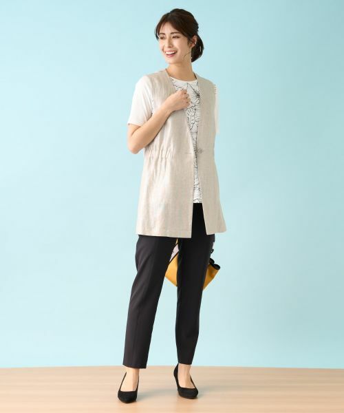 Leilian / レリアン テーラードジャケット | 箔プリントベスト【ROCHAS Premiere】 | 詳細18