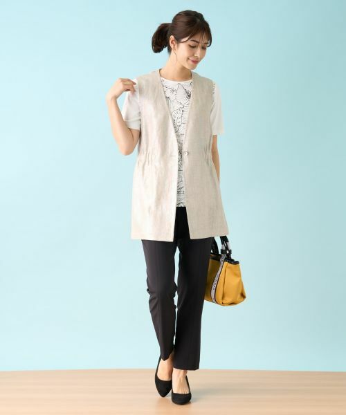 Leilian / レリアン テーラードジャケット | 箔プリントベスト【ROCHAS Premiere】 | 詳細19