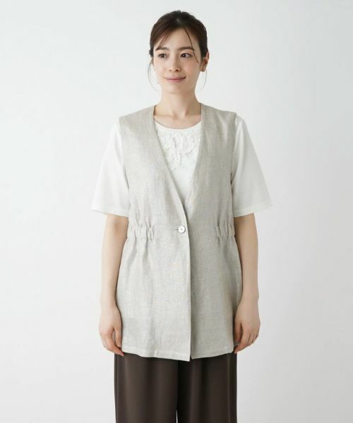 Leilian / レリアン テーラードジャケット | 箔プリントベスト【ROCHAS Premiere】 | 詳細26