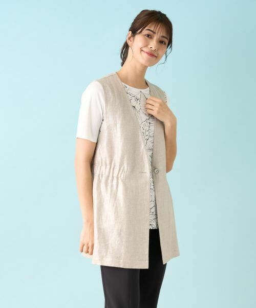 Leilian / レリアン テーラードジャケット | 箔プリントベスト【ROCHAS Premiere】 | 詳細6