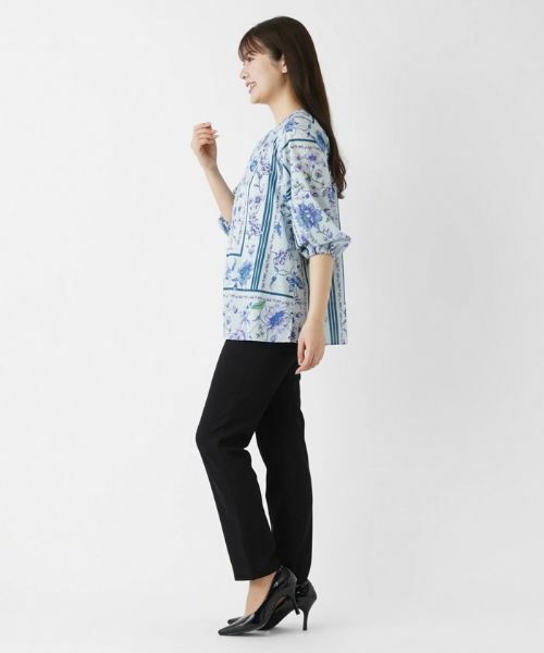 Leilian / レリアン シャツ・ブラウス | 花柄パネルプリントブラウス【ROCHAS Premiere】 | 詳細13