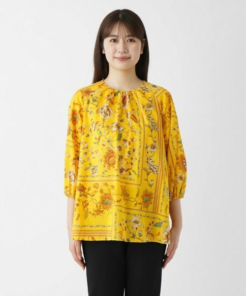 Leilian / レリアン シャツ・ブラウス | 花柄パネルプリントブラウス【ROCHAS Premiere】 | 詳細4