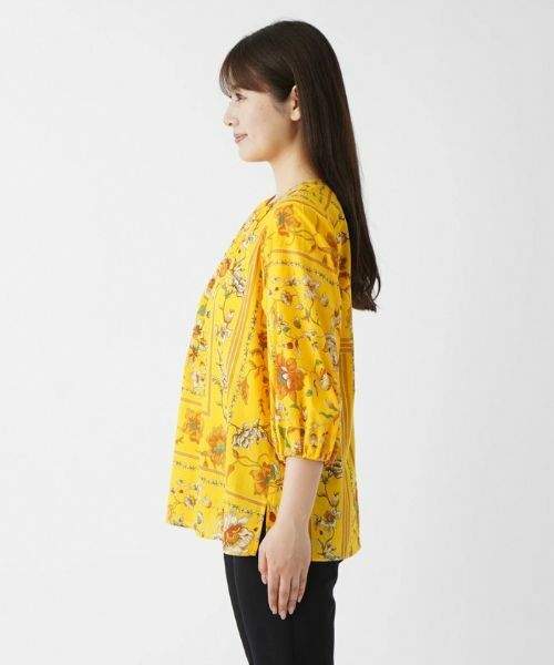 Leilian / レリアン シャツ・ブラウス | 花柄パネルプリントブラウス【ROCHAS Premiere】 | 詳細5