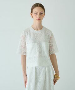 Leilian / レリアン シャツ・ブラウス | 総レース半袖ブラウス