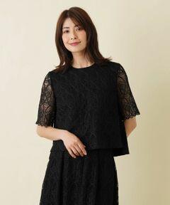 Leilian / レリアン シャツ・ブラウス | 総レース半袖ブラウス