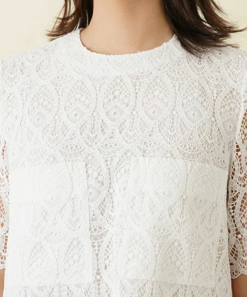 Leilian / レリアン シャツ・ブラウス | 総レース半袖ブラウス | 詳細16