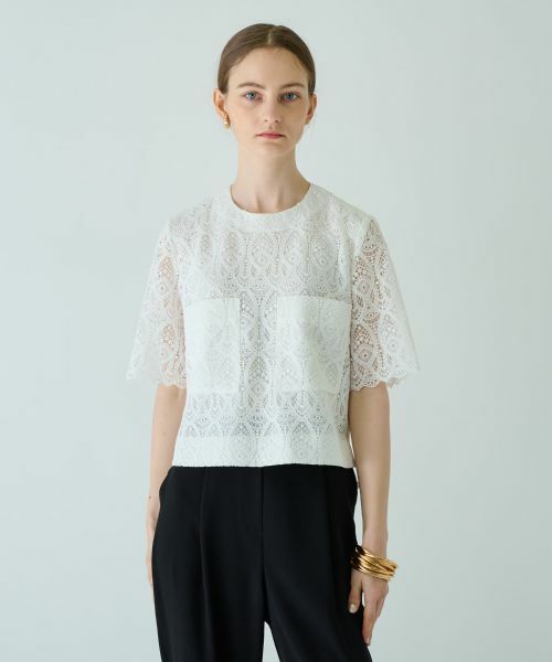 Leilian / レリアン シャツ・ブラウス | 総レース半袖ブラウス | 詳細2