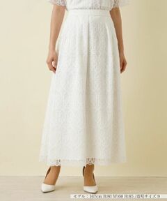 Leilian / レリアン ミニ・ひざ丈スカート | レースロングフレアスカート