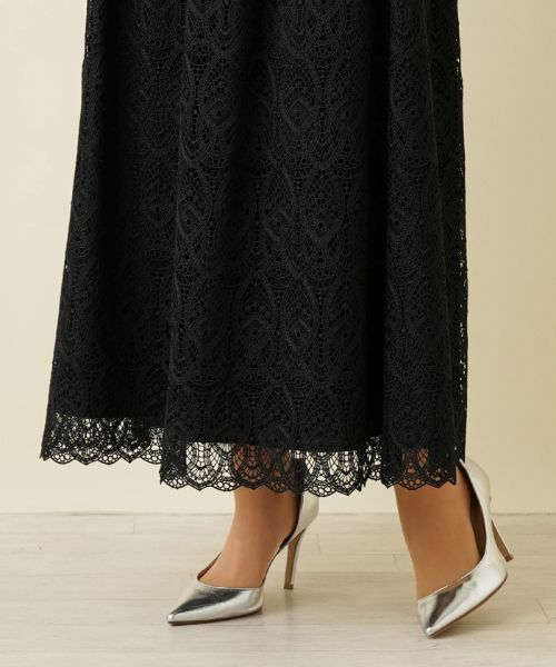 Leilian / レリアン ミニ・ひざ丈スカート | レースロングフレアスカート | 詳細13