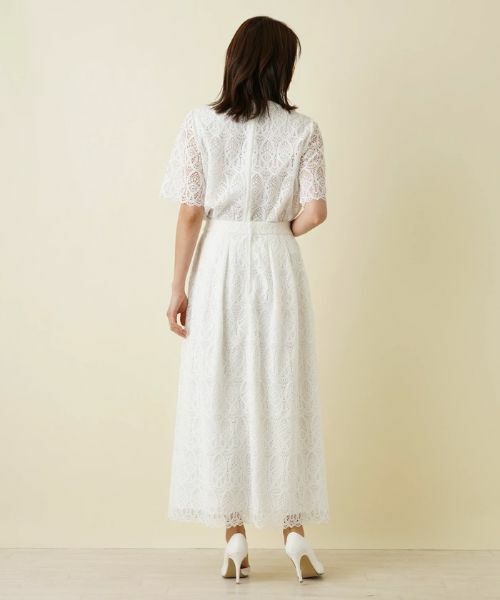 Leilian / レリアン ミニ・ひざ丈スカート | レースロングフレアスカート | 詳細5