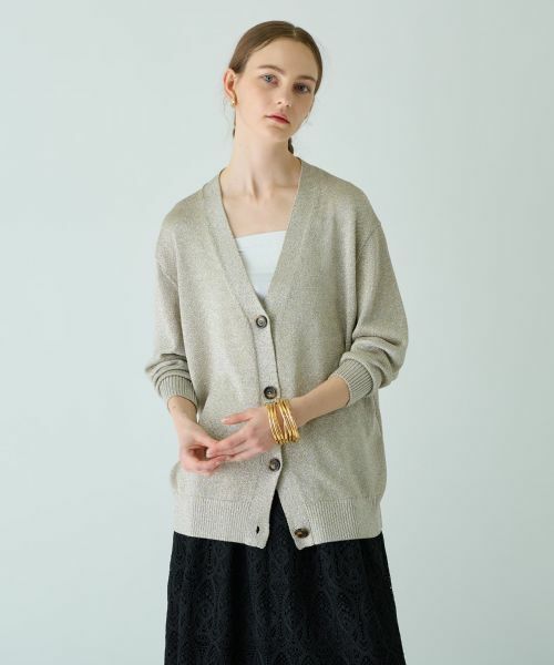 Leilian / レリアン カーディガン・ボレロ | Vネックカーディガン【Leilian WHITE LABEL】 | 詳細1
