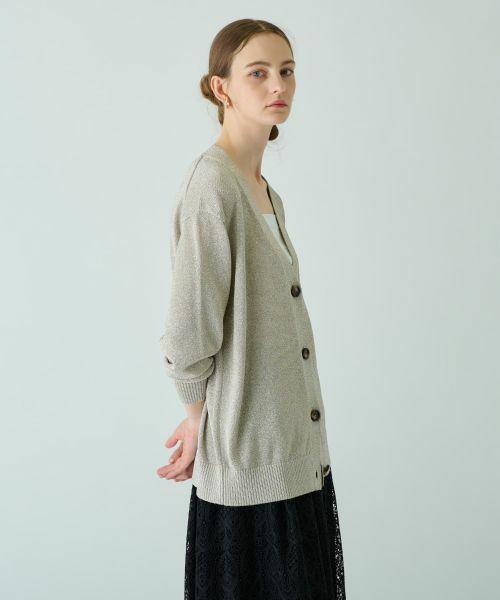 Leilian / レリアン カーディガン・ボレロ | Vネックカーディガン【Leilian WHITE LABEL】 | 詳細3