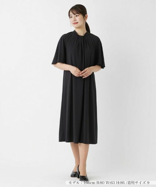 Leilian / レリアン ドレス | 【店舗人気】洗えるワンピース(チャコールグレー)