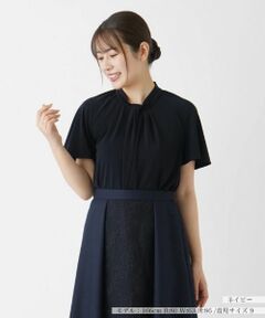 Leilian / レリアン カットソー | ボウタイ風プルオーバーブラウス