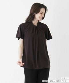 Leilian / レリアン カットソー | ボウタイ風プルオーバーブラウス