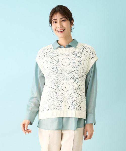 Leilian / レリアン テーラードジャケット | ニットベスト | 詳細1