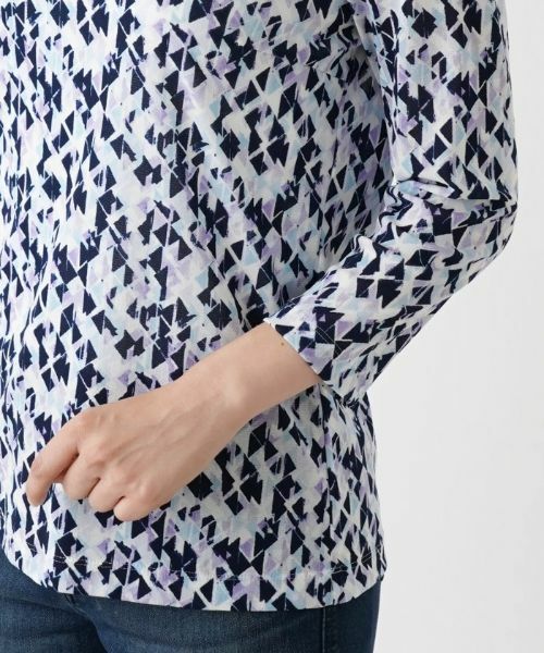 Leilian / レリアン カットソー | ジオメトリック柄カットソー | 詳細12