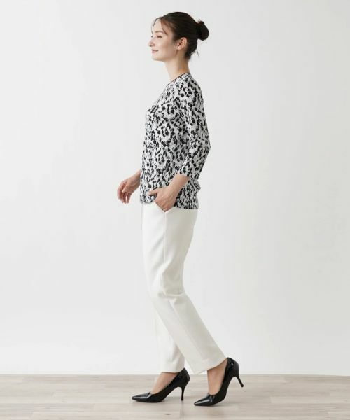 Leilian / レリアン カットソー | ジオメトリック柄カットソー | 詳細2